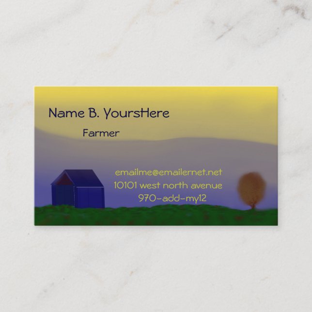Morning Glory Color Business Card (Front)