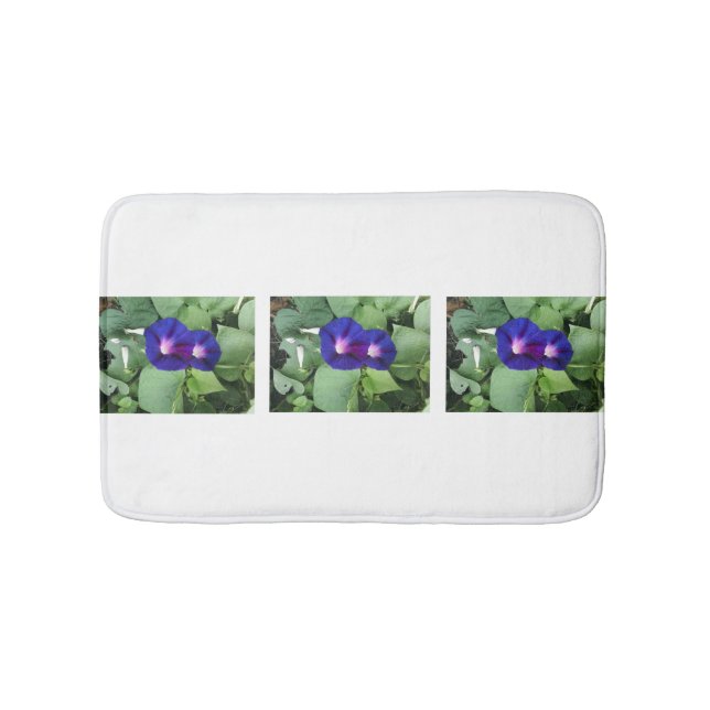 Morning Glory Flower Bath Mat (Front)