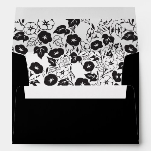 Morning Glory Flower Garden BW I Pattern Envelope