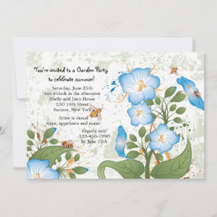 Morning Glory Flower Invitation