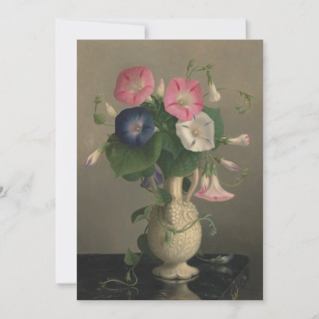 Morning Glory Flower Painting Flat Greeting Card (Front)