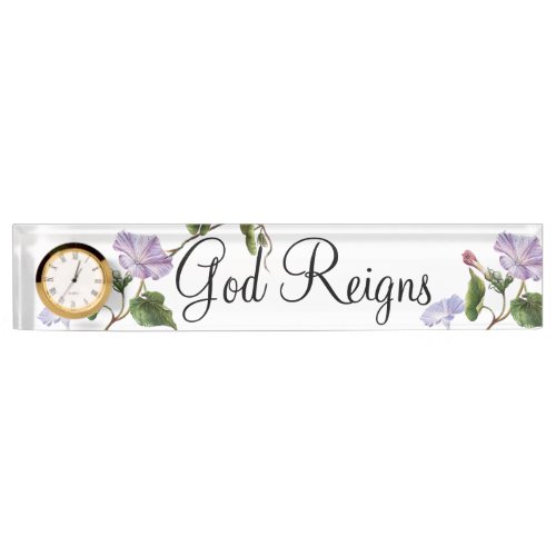 Morning Glory Flowers Floral God Reigns Plate