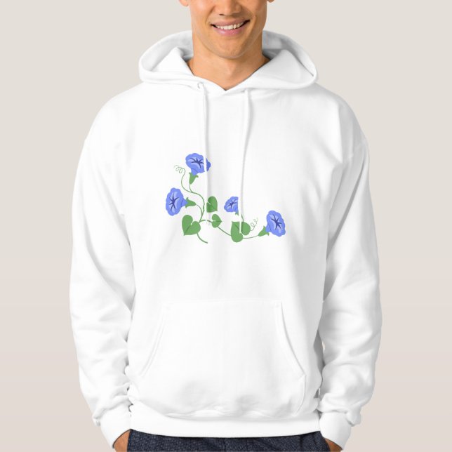 Morning Glory Flowers Hoodie (Front)