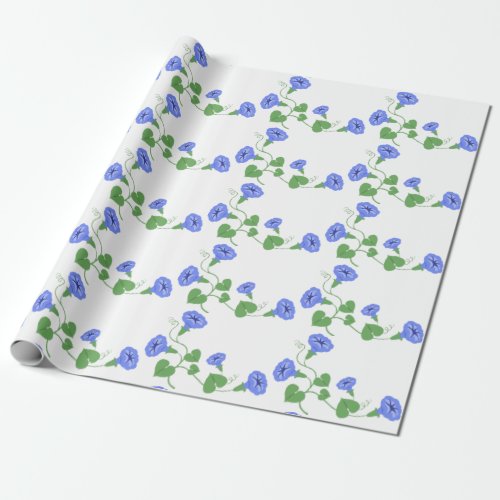 Morning Glory Flowers Wrapping Paper