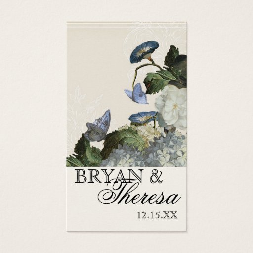 Customizable Morning Glory Hydrangea - Favor Gift Tags Business Card