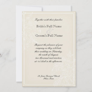 Morning Glory Hydrangea Wedding Invite Lavender