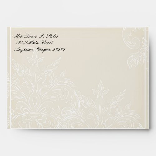 Morning Glory Hydrangea Wedding Matching Envelope