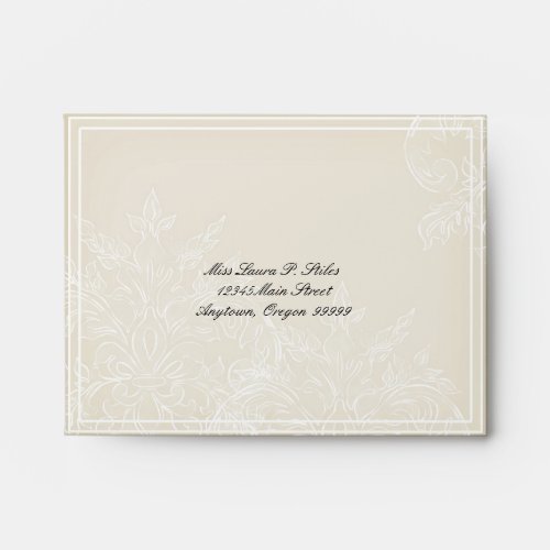 Morning Glory Hydrangea Wedding Matching Envelope