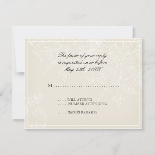 Morning Glory Hydrangea Wedding RSVP Response Card