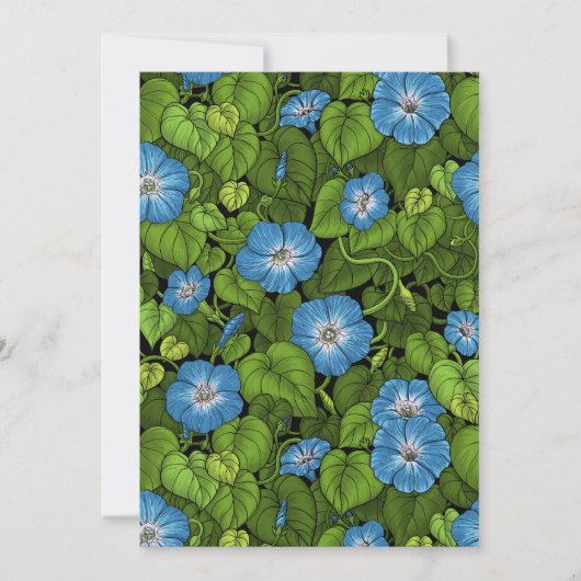 Morning glory in blue and green (Front)