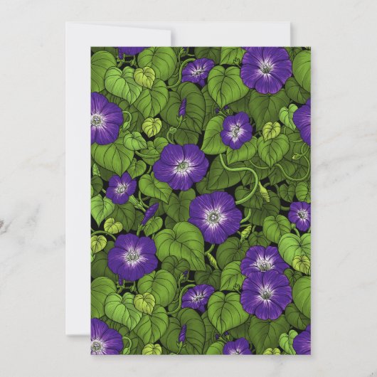 Morning glory in purple and green (Front)