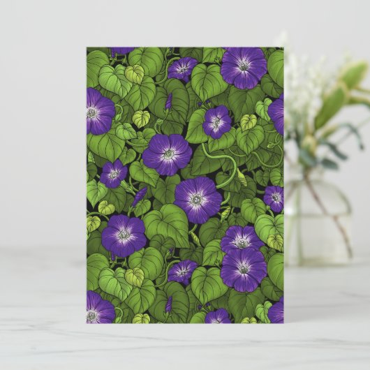 Morning glory in purple and green (Standing Front)