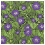 Morning glory in purple and green fabric