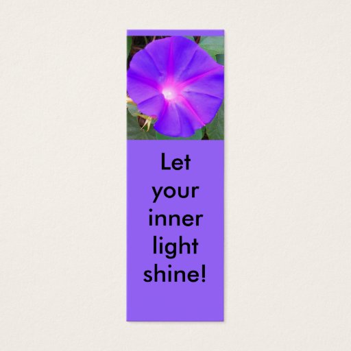 Customizable Morning Glory Mini Bookmarks Business Card