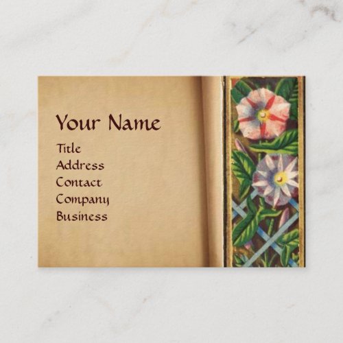 MORNING GLORY MONOGRAM BUSINESS CARD