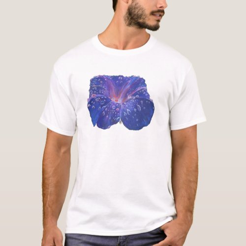 Morning Glory Petals and Dew Drops Cut Out T_Shirt