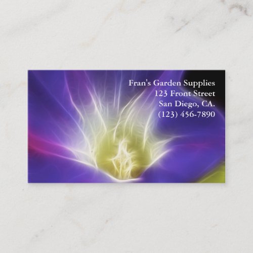 Morning Glory Photo Fractal Business Card