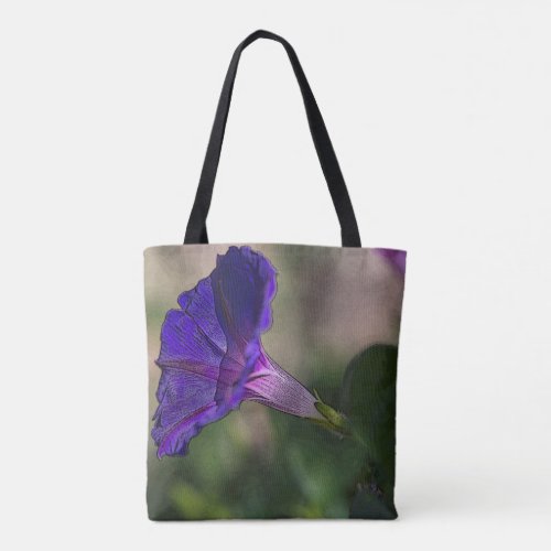 Morning Glory Purse Tote Bag _ Flower Fashion Bag