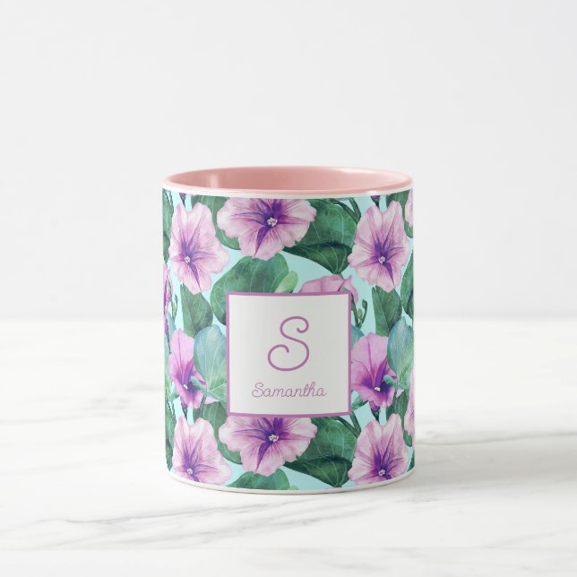 Morning Glory Retro Floral Mug (Center)