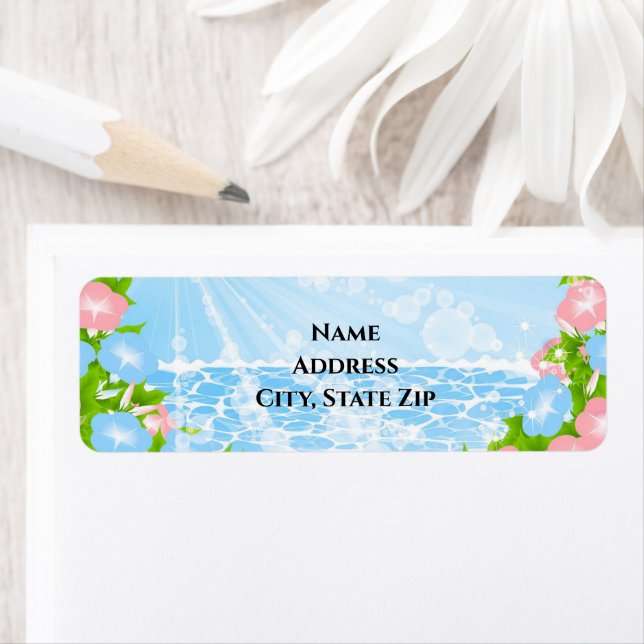 Morning Glory Return Address Labels (Insitu)