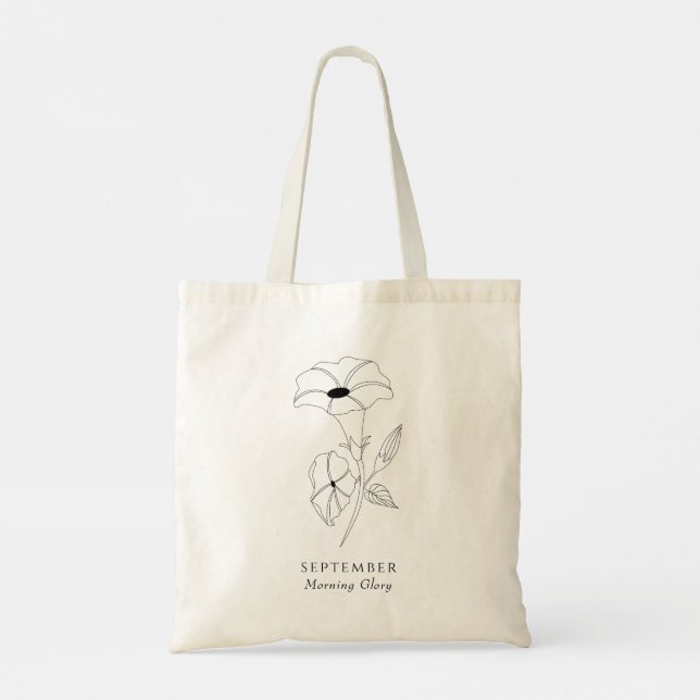 Morning Glory - September birth month flower  Tote Bag (Back)