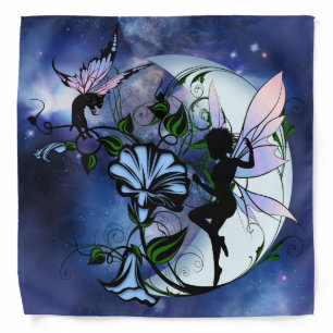 Morning Glory Shadow Fairy and Cosmic Cat Bandana