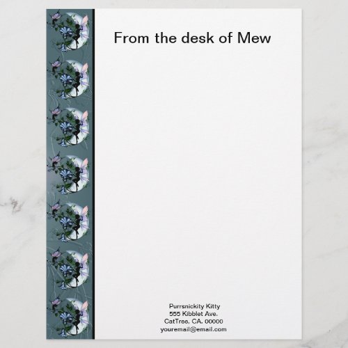 Morning Glory Shadow Fairy and Cosmic Cat Letterhead