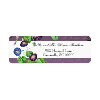 Morning Glory Summer Personalized Address Labels