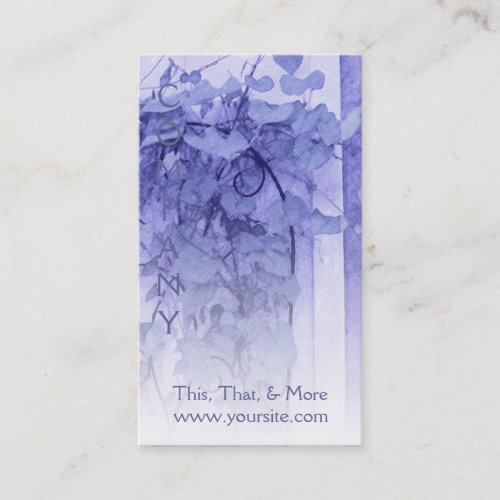 Morning Glory Trellis Violet Sketch Business Card