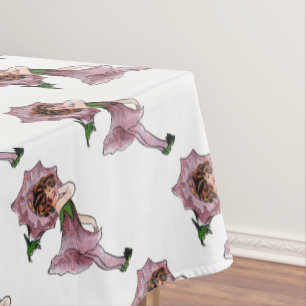 Morning Glory Vintage Cute Flower Child Girl Kids Tablecloth