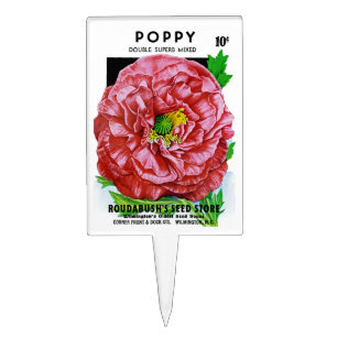 Morning Glory Vintage Seed Packet Cake Topper