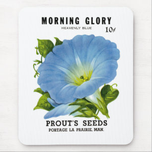 Morning Glory Vintage Seed Packet Mouse Pad
