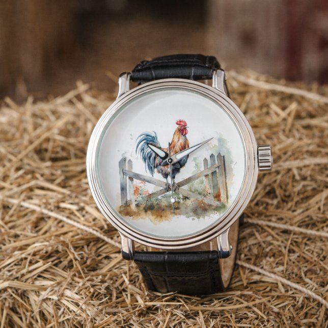 Morning Glory: Watercolor Rooster Watch (Creator Uploaded)
