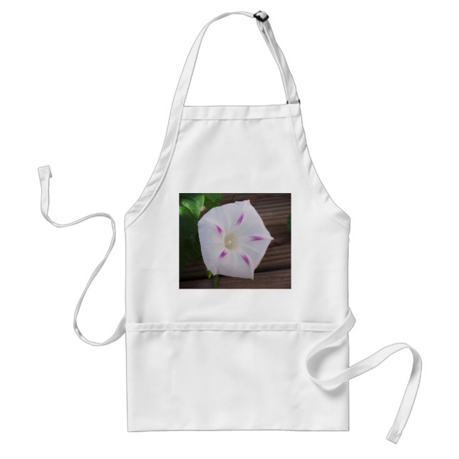 Morning Glory White Apron (Front)