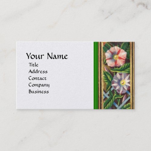 MORNING GLORY WHITE PEARL PAPER BUSINESS CARD