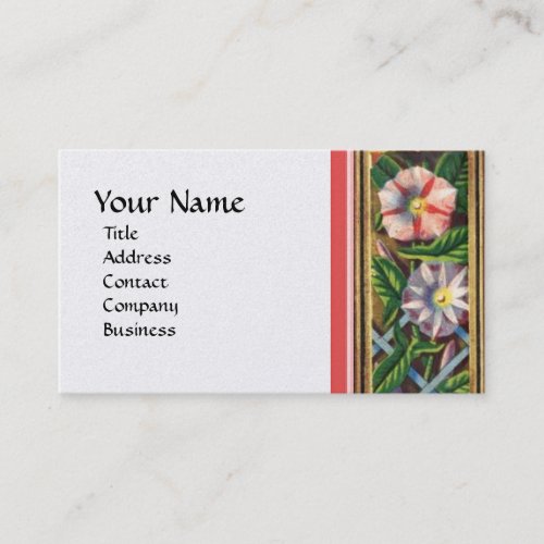 MORNING GLORY WHITE PEARL PAPER BUSINESS CARD