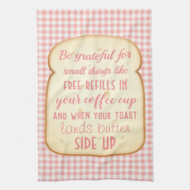 Morning Gratitude Quote Kitchen Kitchen Towel (Vertical)