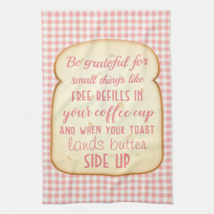 Morning Gratitude Quote Kitchen Towel