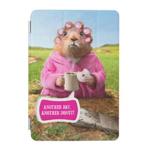 Morning Groundhog with Breakfast Donut and Coffee iPad Mini Cover