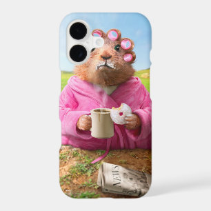 Morning Groundhog with Breakfast Donut and Coffee iPhone 17 Case