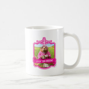 Morning Groundhog with Breakfast Donut and Coffee Mug