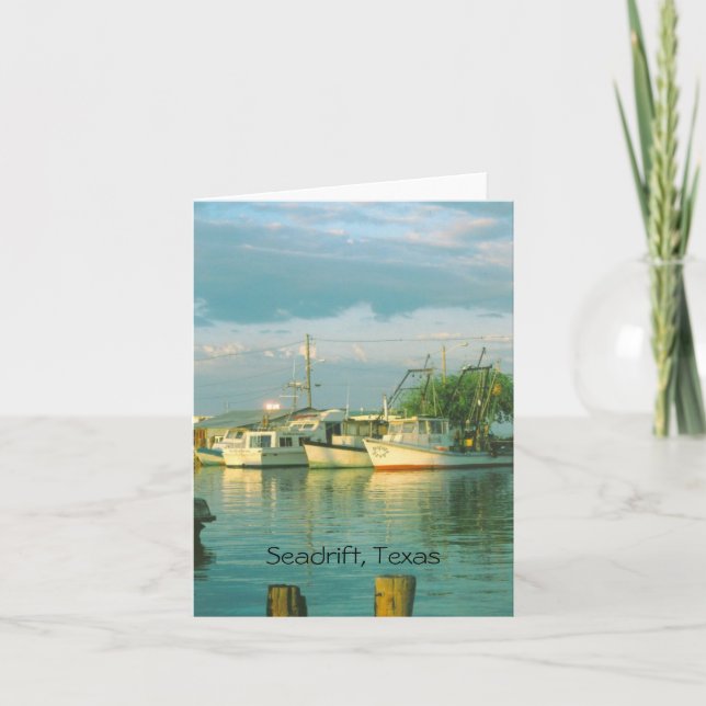 Morning Harbor, Seadrift, Texas Note Card (Front)