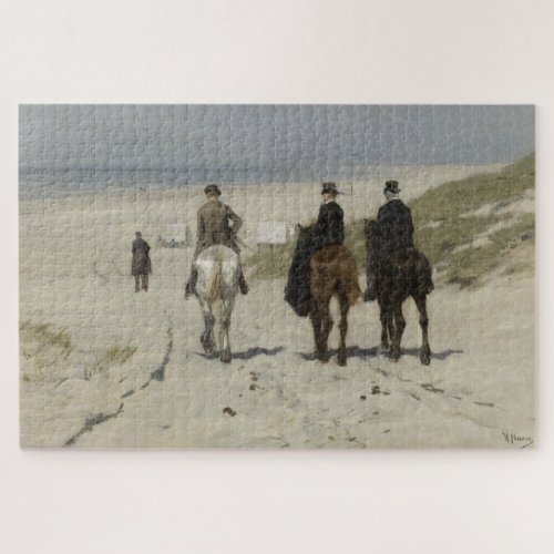 Morning Horse Ride on the Beach by Anton Mauve Jigsaw Puzzle