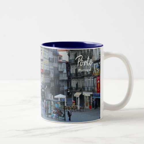 Morning hour in Porto_ The Real Portugal Two_Tone Coffee Mug