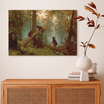 Morning In A Pine Forest  1889 Canvas Print by bridgemanimages at Zazzle