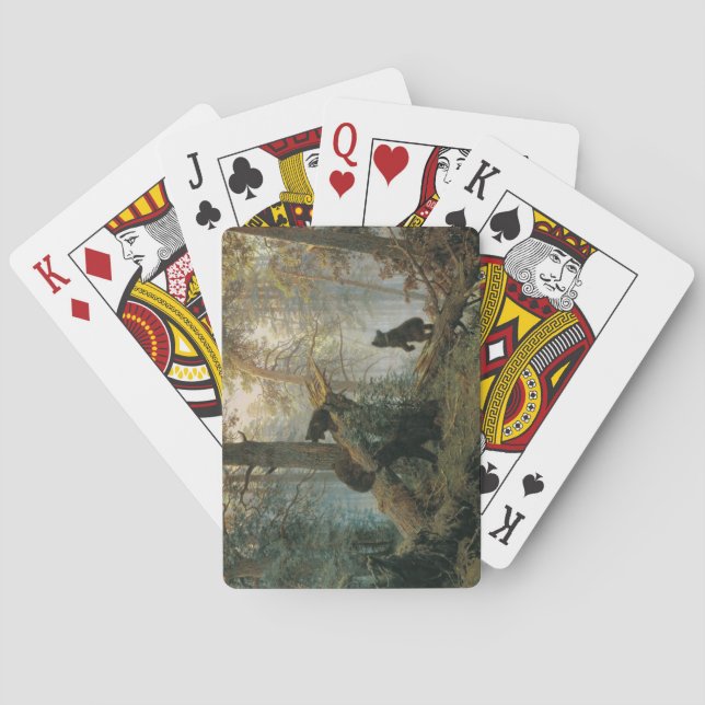 Morning in a Pine Forest (Bears in the Woods) Poker Cards (Back)
