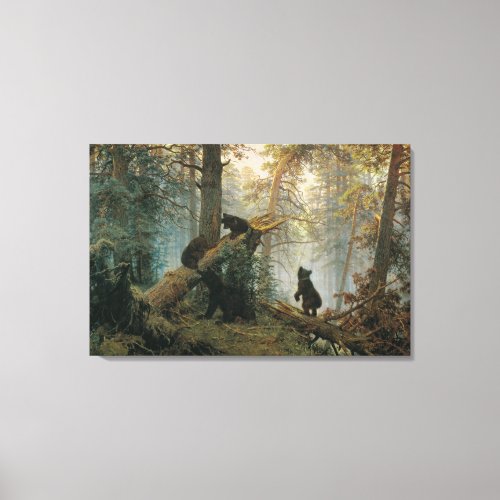 Morning in a Pine Forest Canvas Print