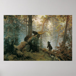 Morning in a Pine Forest Poster