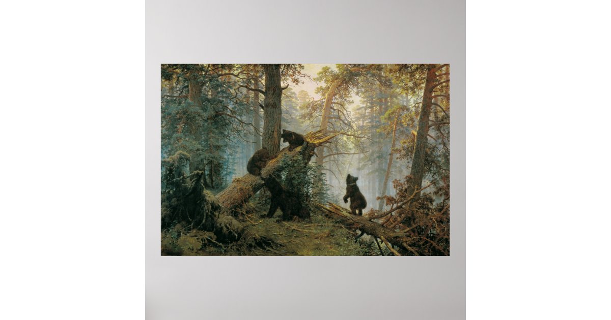Morning in a Pine Forest Poster | Zazzle