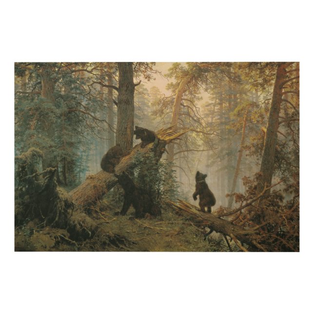 Morning In a Pine Forest  Wood Wall Art (Front)